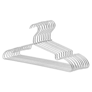 5 Pack Heavy Duty Aluminum Alloy Coat Hangers-Sliver
