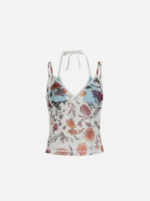 Aelfric Eden Oil Painting Flower Print Cami Top
