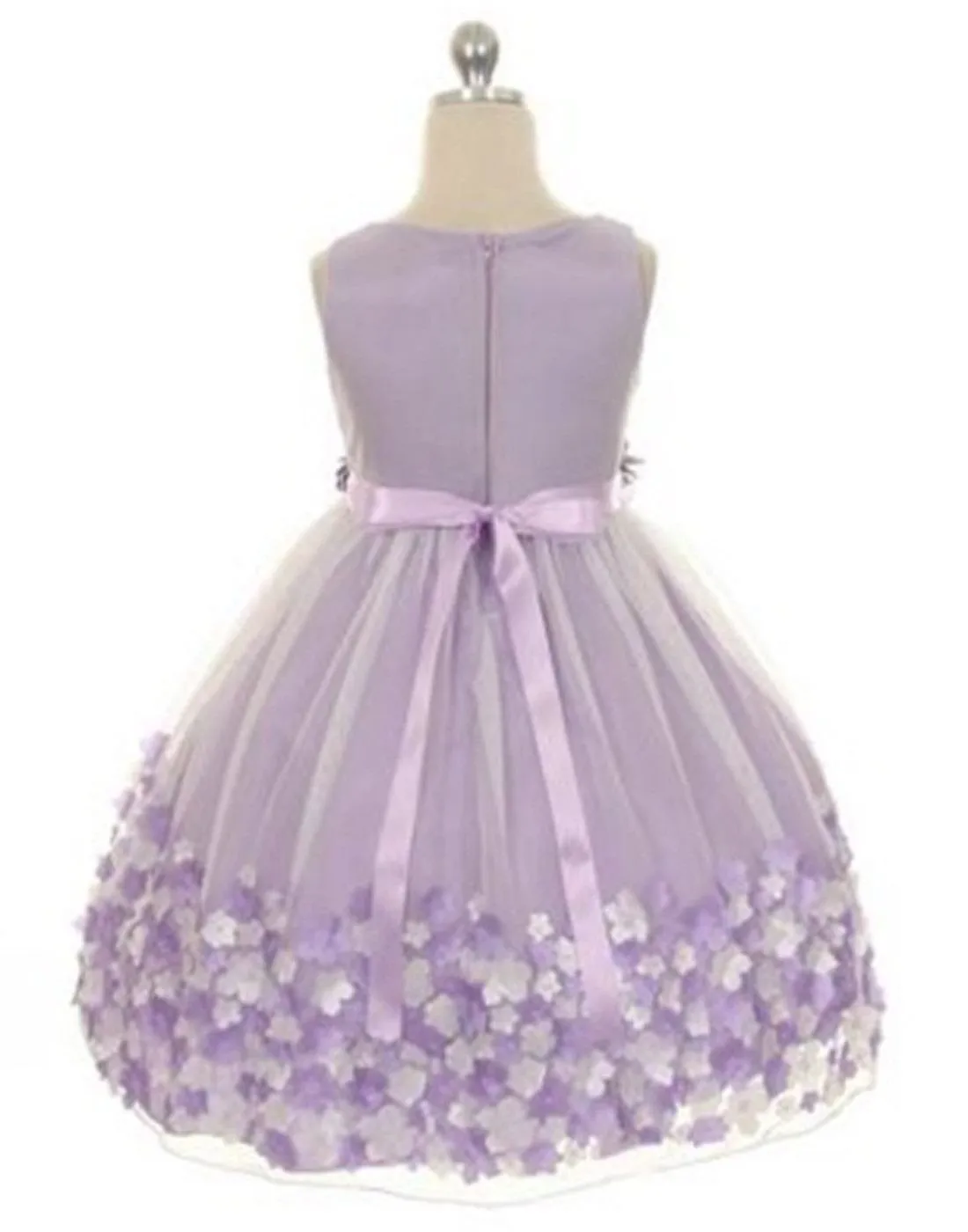 Appealing Flower Mesh Dress - Lavender