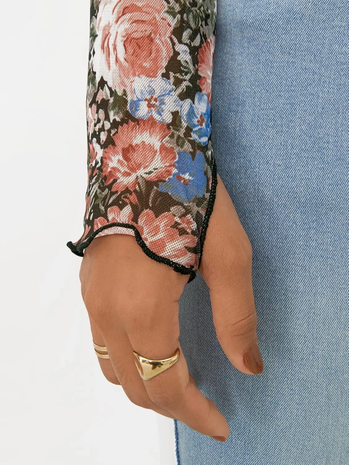 AUTOMET Lace Long Sleeve Floral Mesh Mockneck Going Out Tops for Women Spring Fashion Outfits 2025