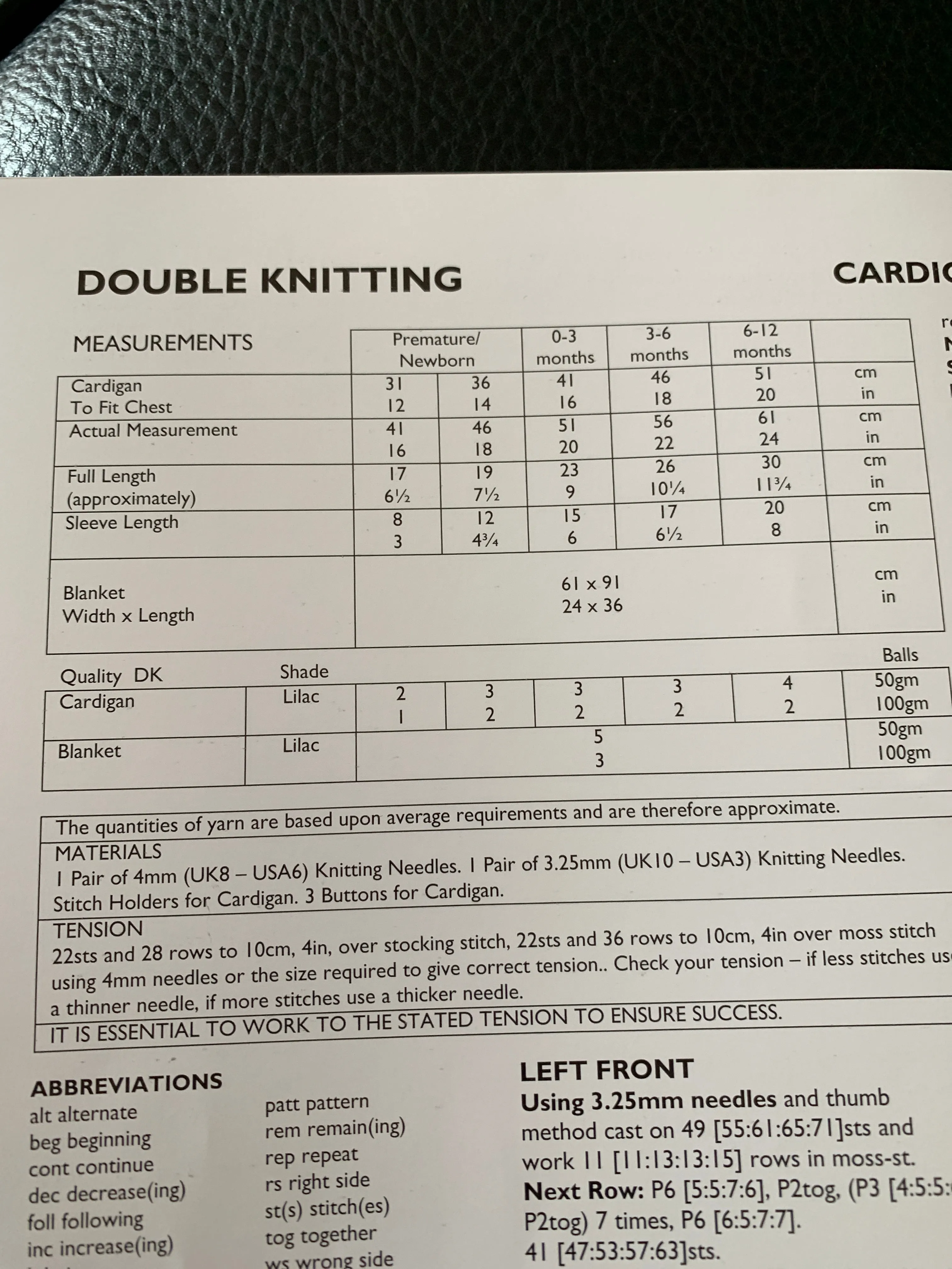 Baby Double Knitting Cardigan and Blanket Knitting Pattern UKHKA123