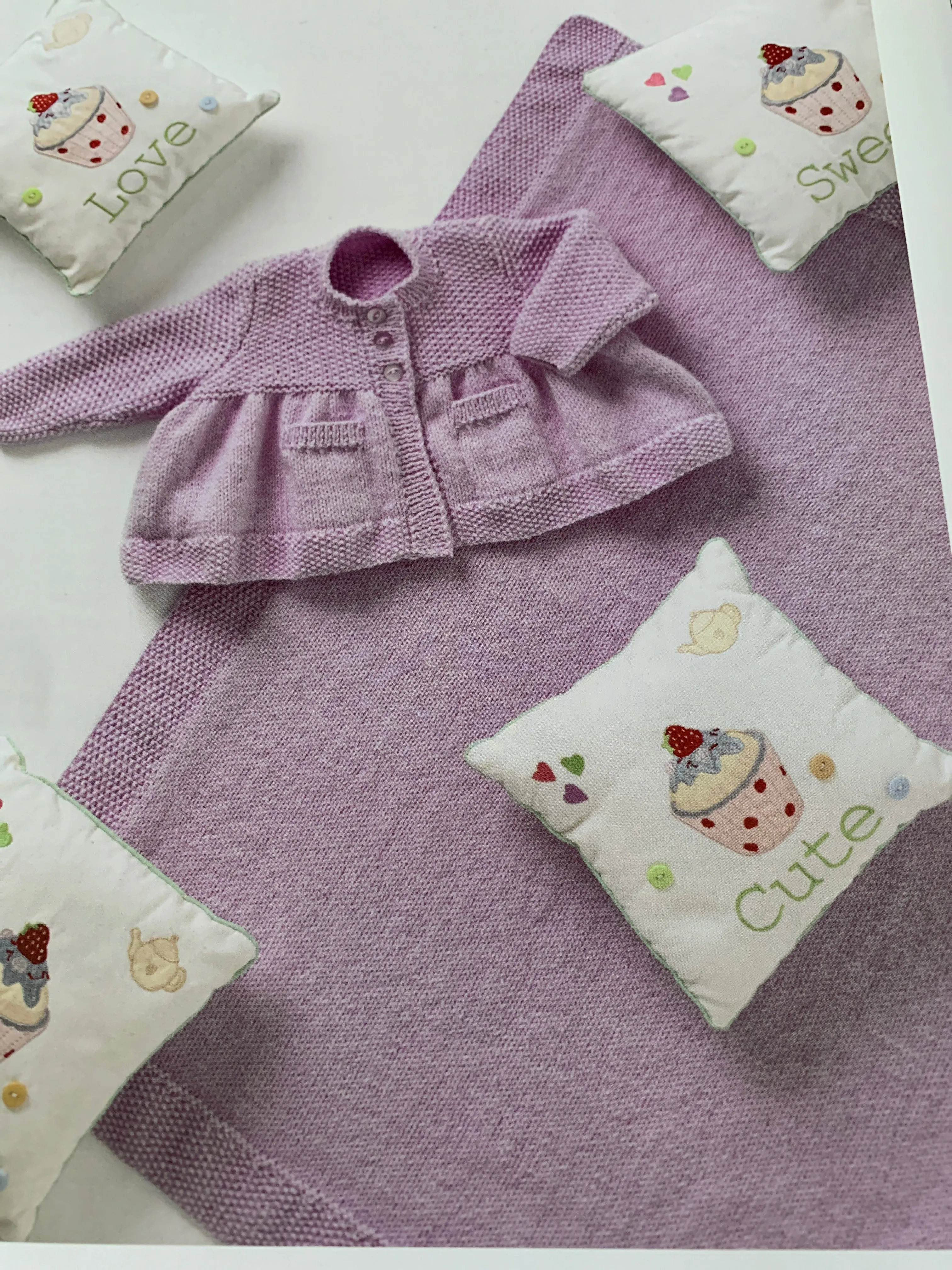 Baby Double Knitting Cardigan and Blanket Knitting Pattern UKHKA123