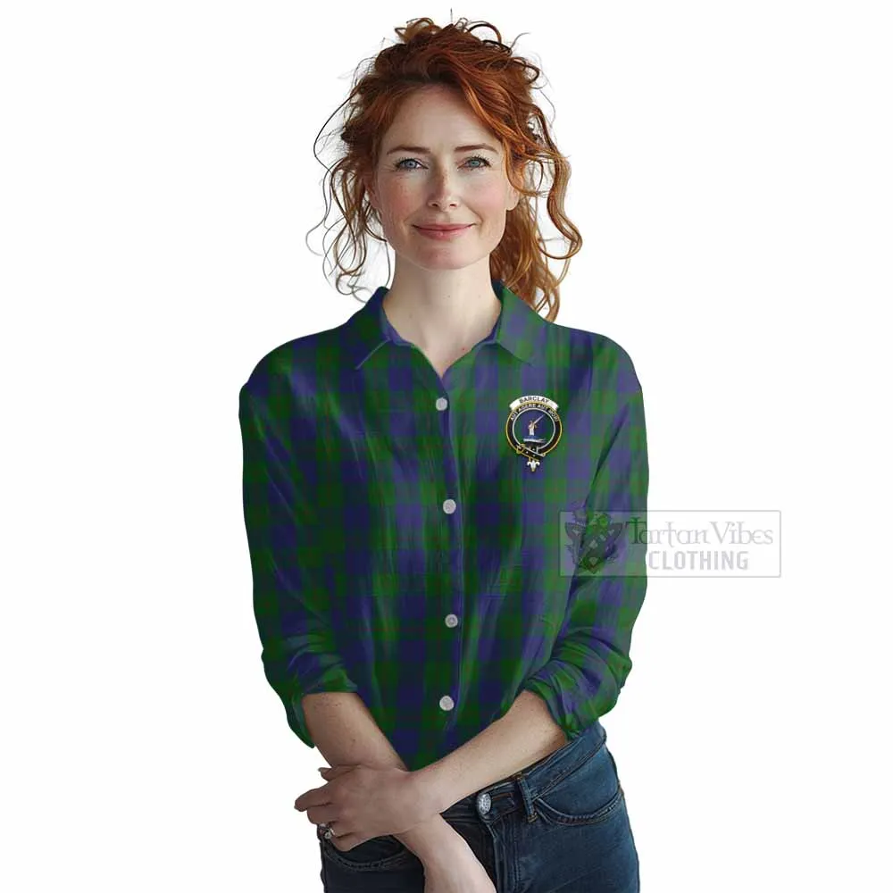 Barclay Tartan Women's Casual Shirt with Family Crest DNA In Me Style
