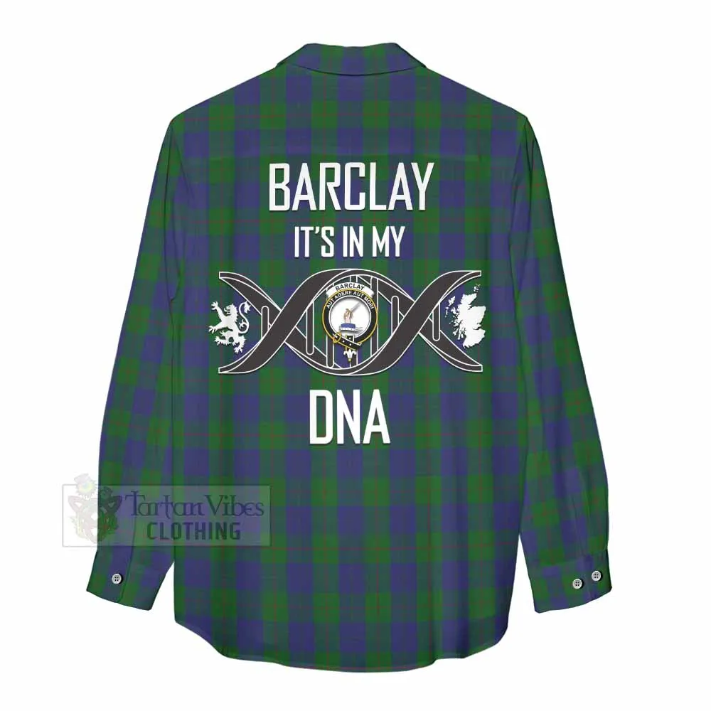 Barclay Tartan Women's Casual Shirt with Family Crest DNA In Me Style