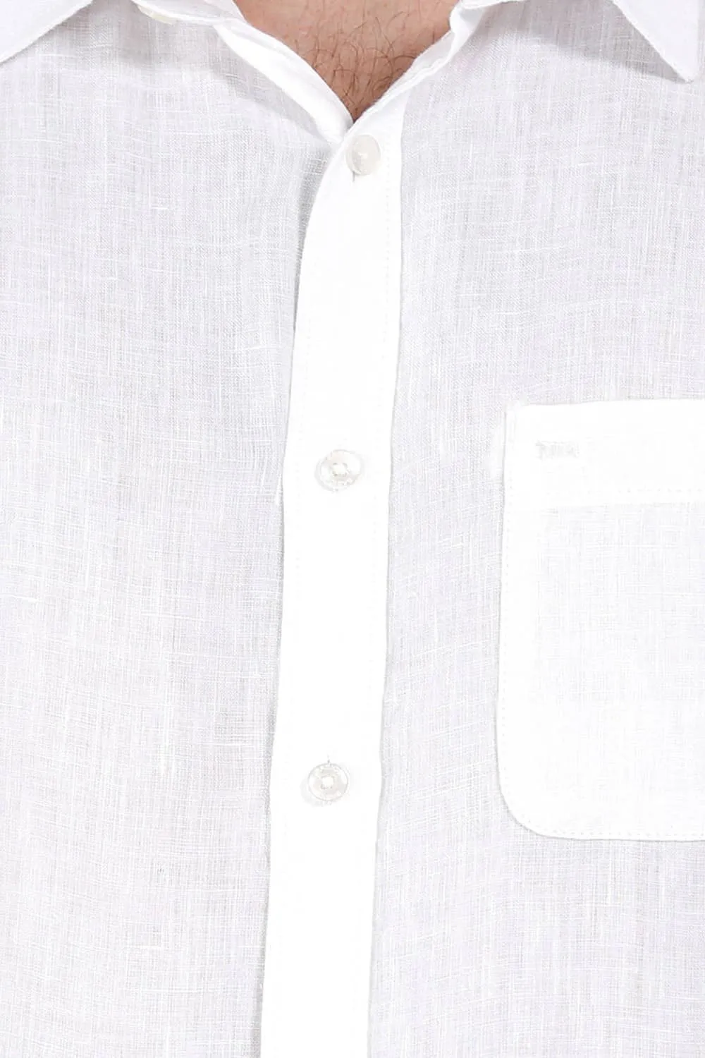 Basics Slim Fit Linen Casual Shirt