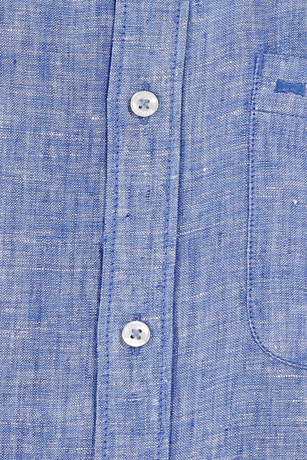 Basics Slim Fit Linen Casual Shirt