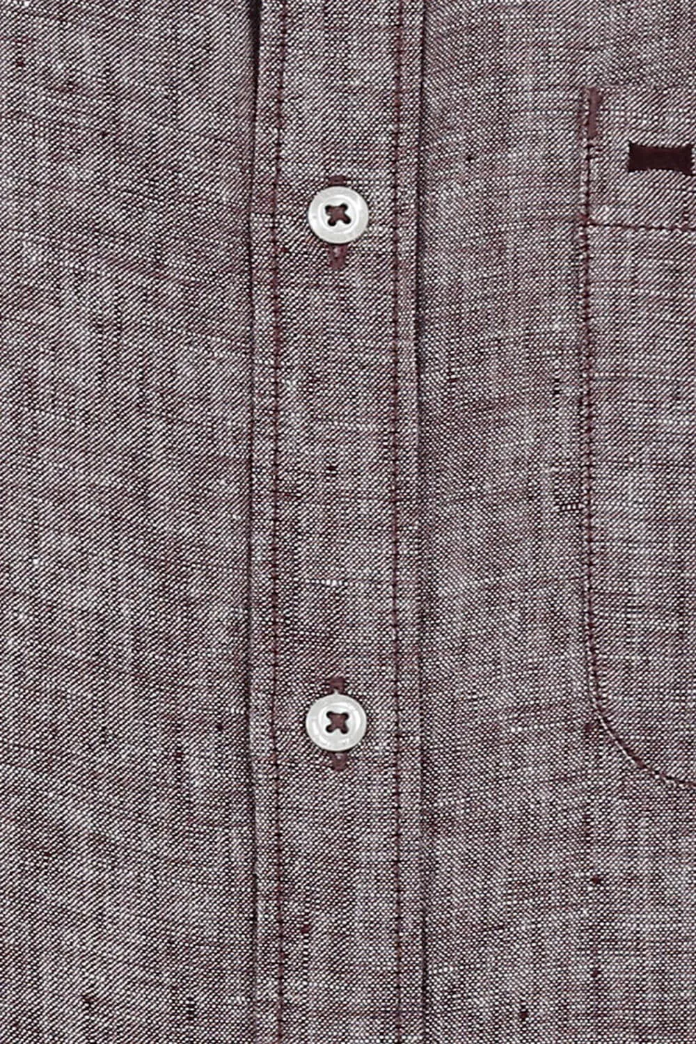 Basics Slim Fit Linen Casual Shirt