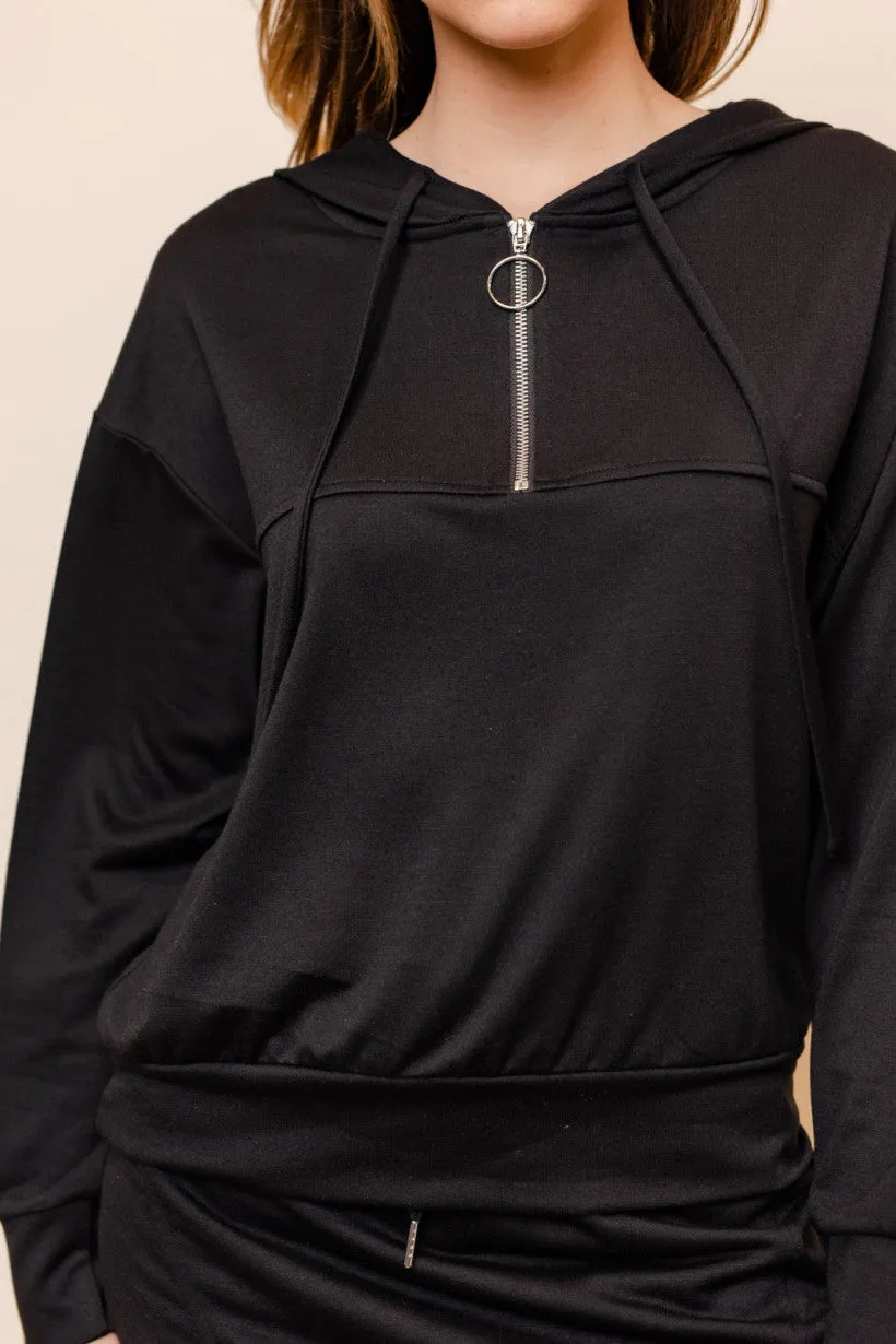 Black O-Ring Hoodie