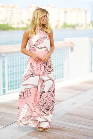 Blush Floral Maxi Dress