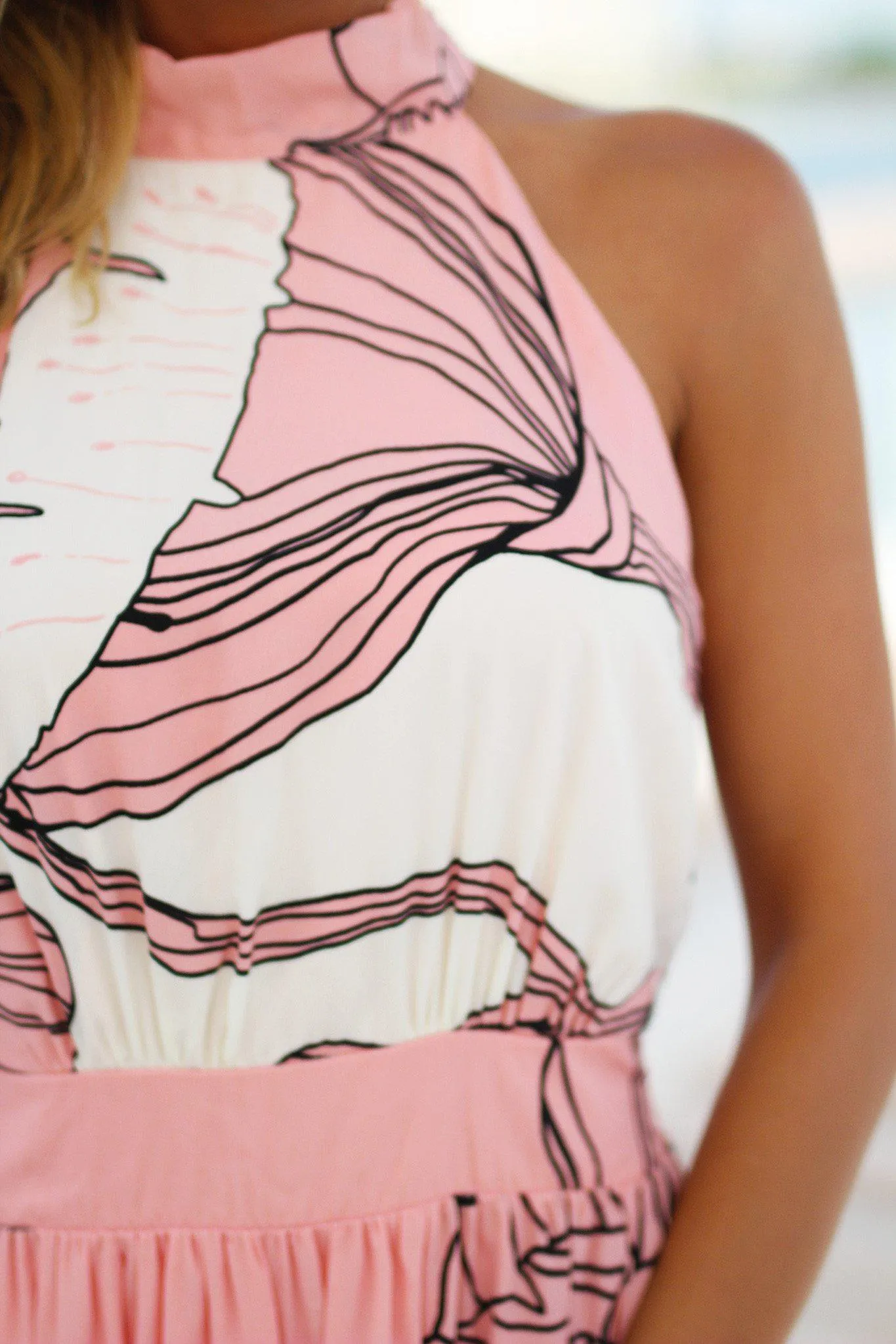 Blush Floral Maxi Dress