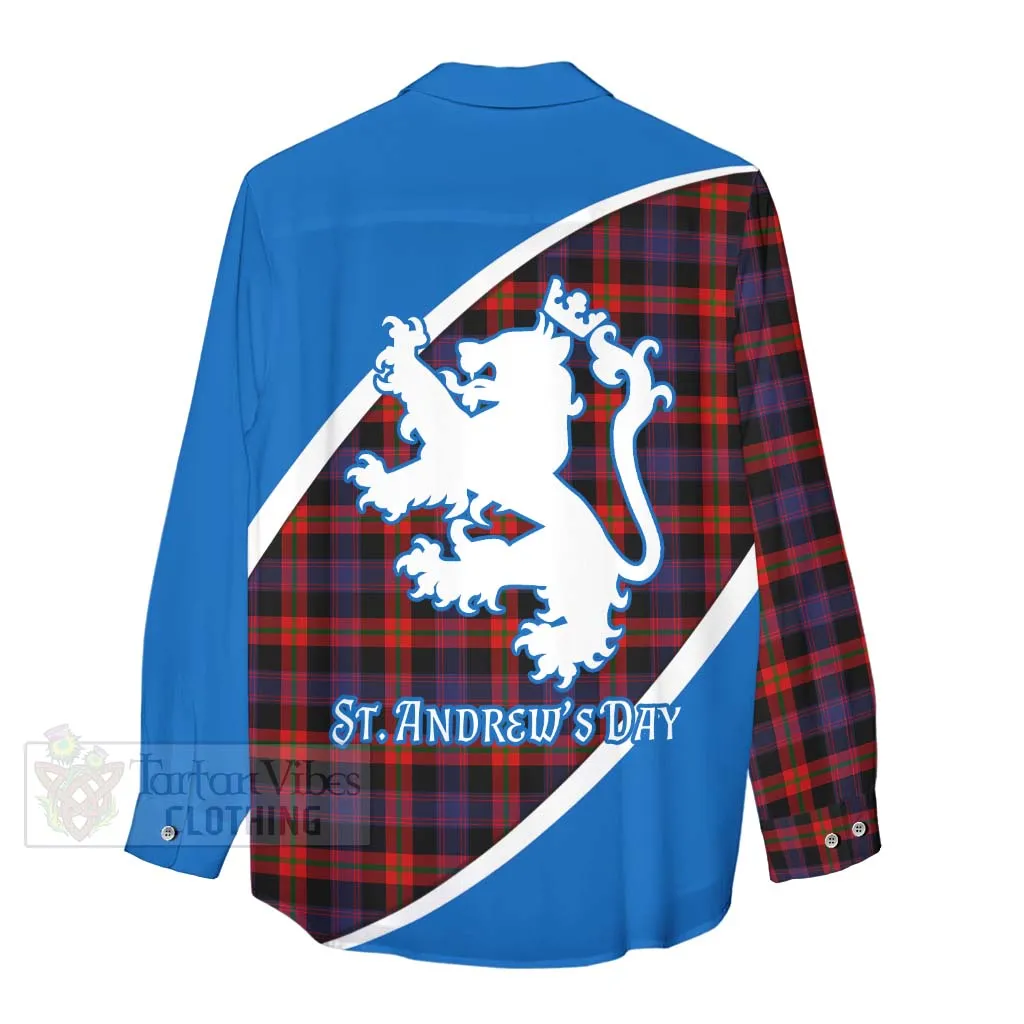 Brown (Broun) Family Crest Tartan Women's Casual Shirt Celebrate Saint Andrew's Day in Style