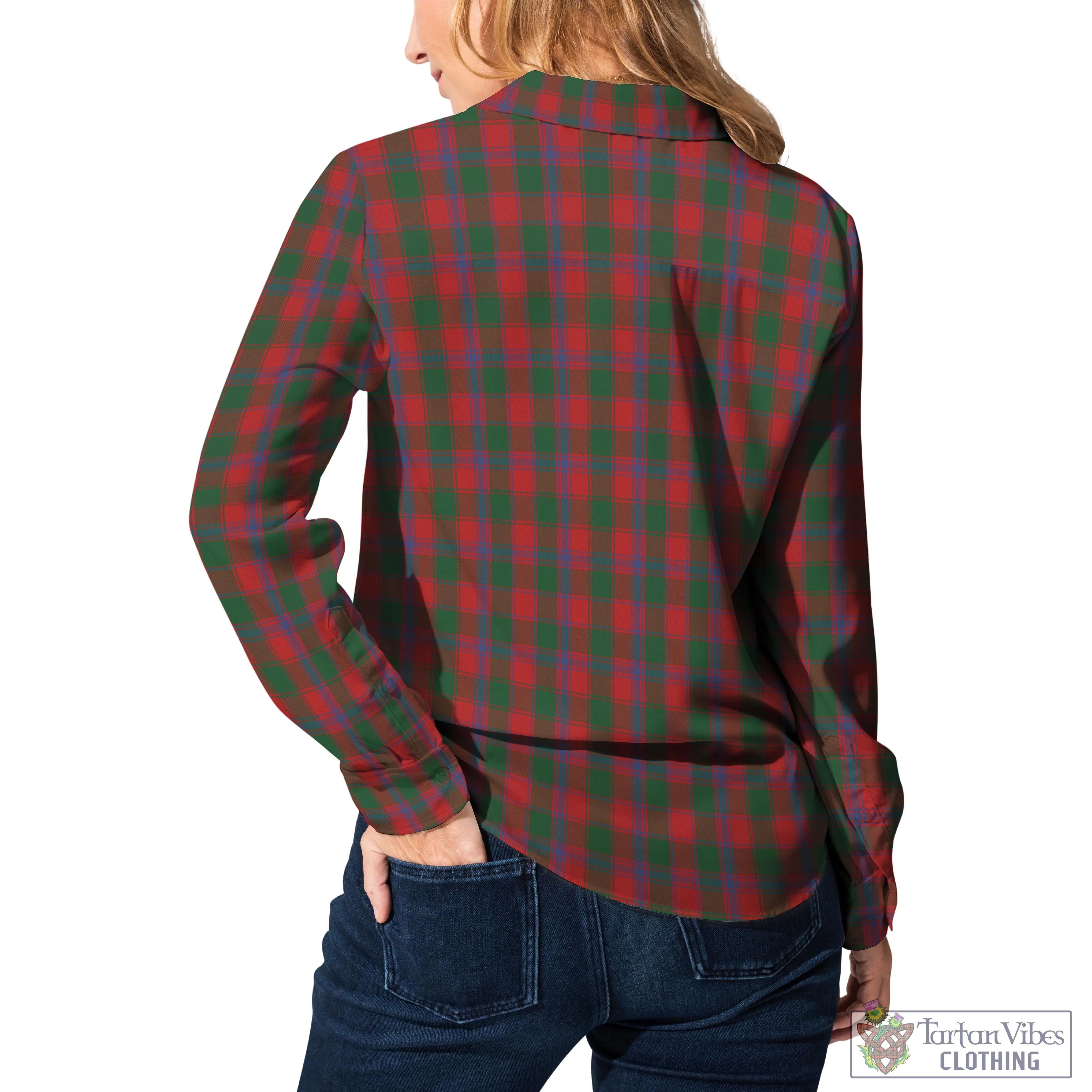 Bruce Old Tartan Women's Casual Shirt with Family Crest
