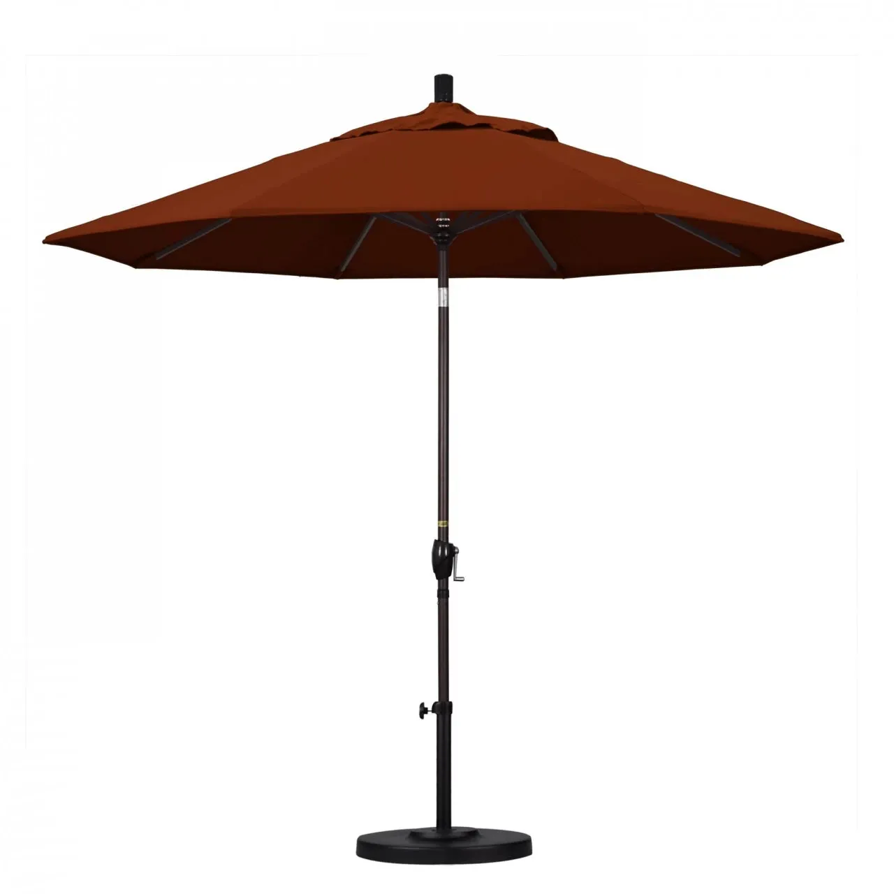 California Umbrella Pacific Trail Series 9 ft Patio Umbrella - Residential Grade with Push Button Tilt and Crank Lift