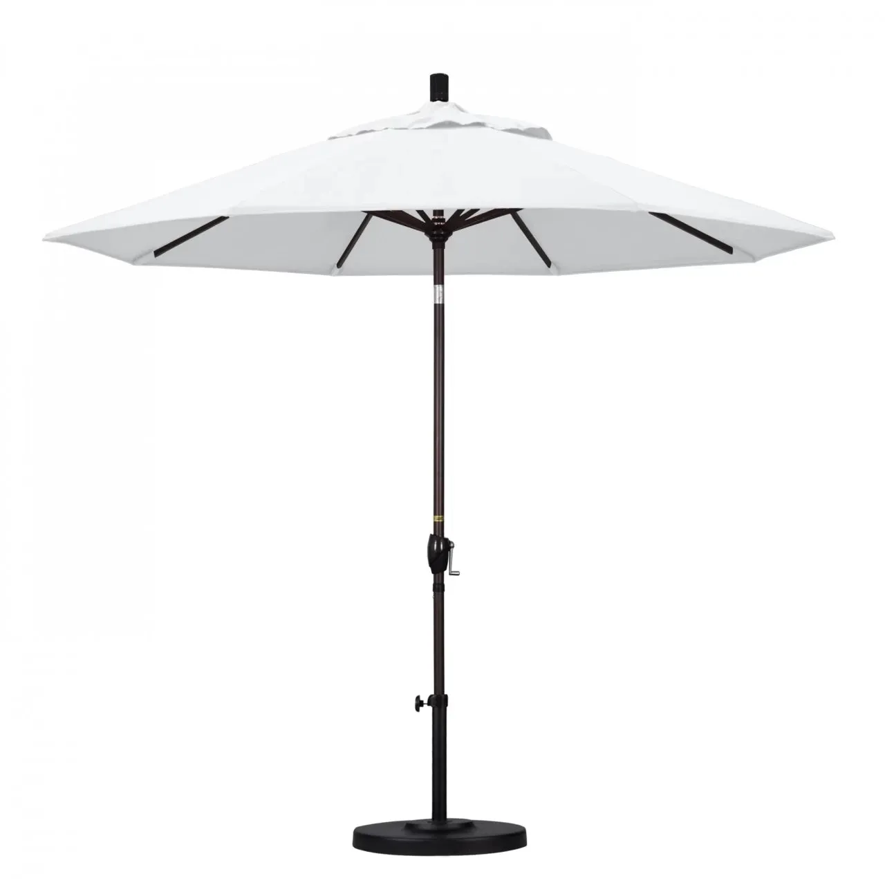 California Umbrella Pacific Trail Series 9 ft Patio Umbrella - Residential Grade with Push Button Tilt and Crank Lift