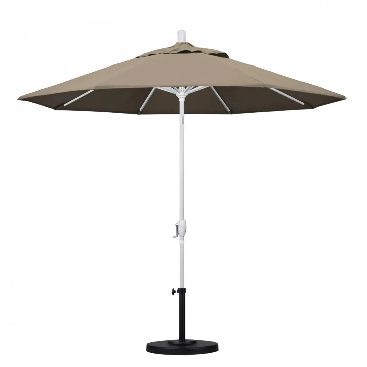 California Umbrella Pacific Trail Series 9 ft Patio Umbrella - Residential Grade with Push Button Tilt and Crank Lift