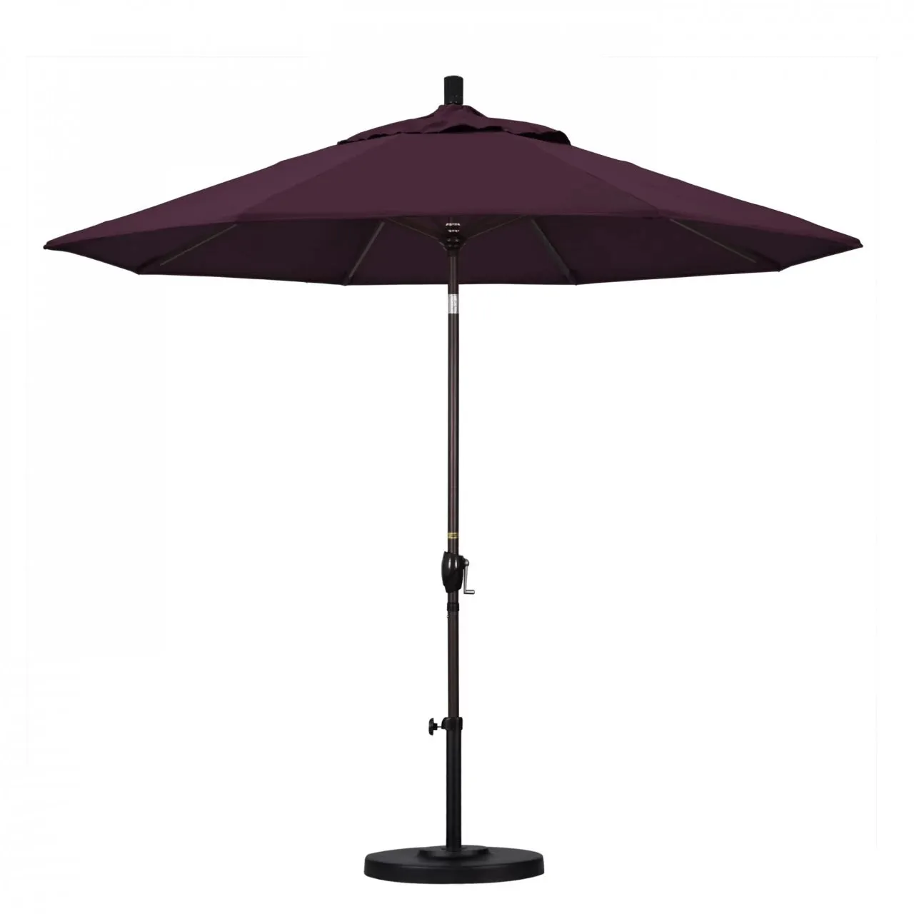 California Umbrella Pacific Trail Series 9 ft Patio Umbrella - Residential Grade with Push Button Tilt and Crank Lift