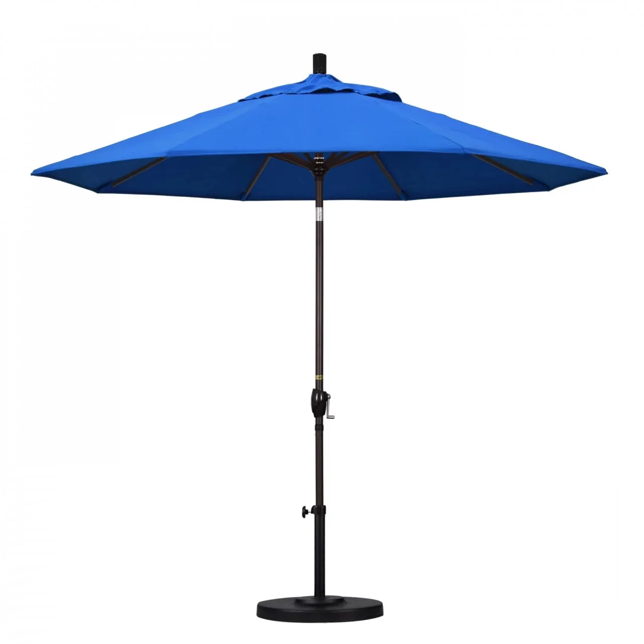California Umbrella Pacific Trail Series 9 ft Patio Umbrella - Residential Grade with Push Button Tilt and Crank Lift