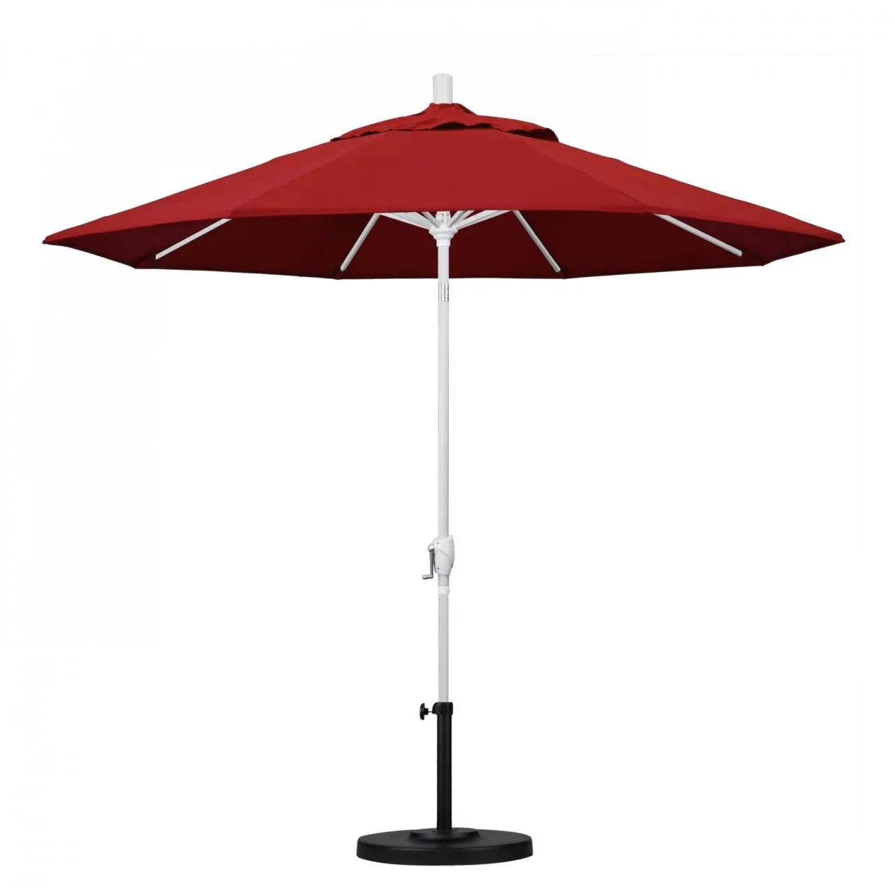California Umbrella Pacific Trail Series 9 ft Patio Umbrella - Residential Grade with Push Button Tilt and Crank Lift