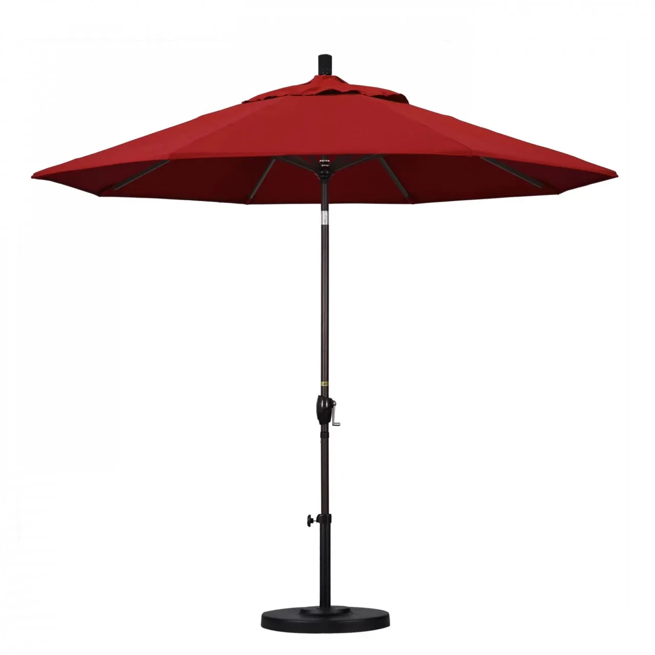 California Umbrella Pacific Trail Series 9 ft Patio Umbrella - Residential Grade with Push Button Tilt and Crank Lift