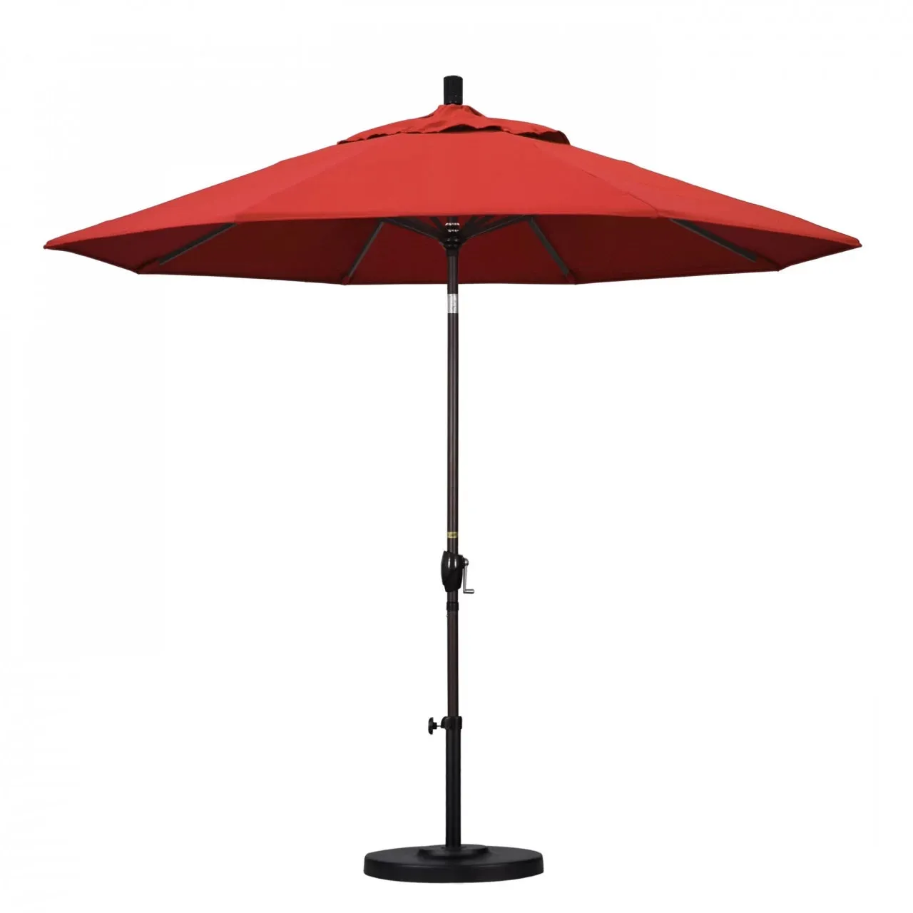 California Umbrella Pacific Trail Series 9 ft Patio Umbrella - Residential Grade with Push Button Tilt and Crank Lift
