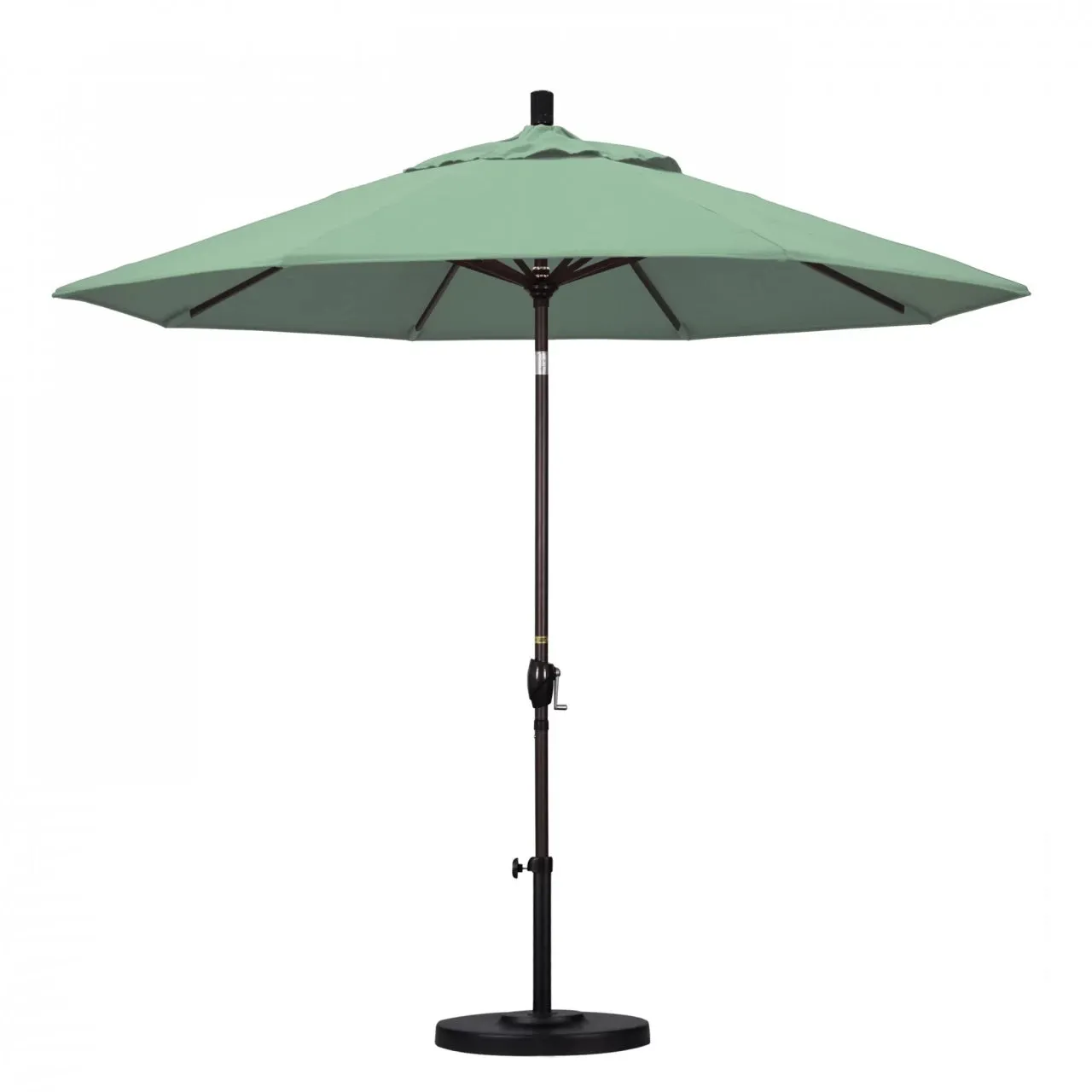 California Umbrella Pacific Trail Series 9 ft Patio Umbrella - Residential Grade with Push Button Tilt and Crank Lift