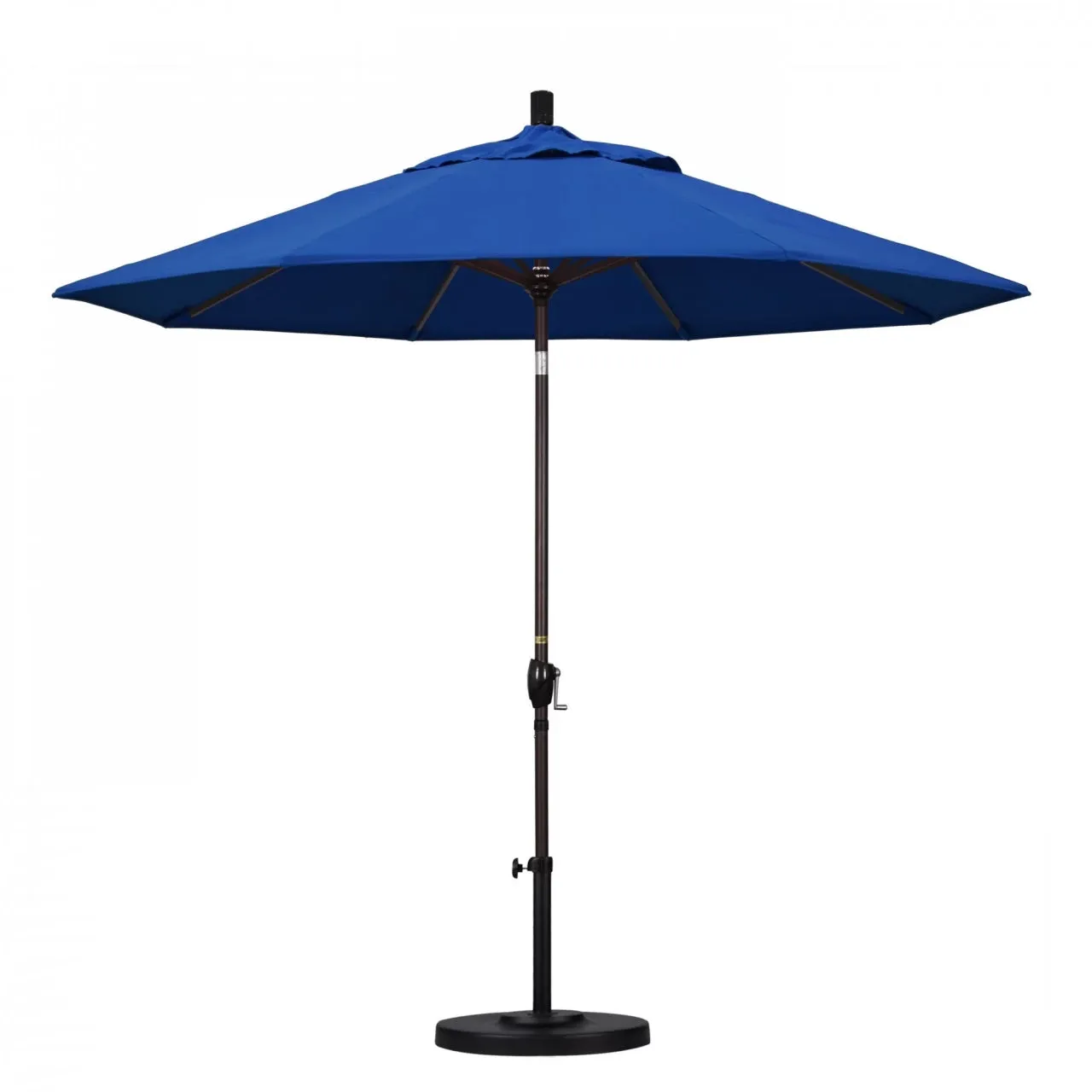 California Umbrella Pacific Trail Series 9 ft Patio Umbrella - Residential Grade with Push Button Tilt and Crank Lift