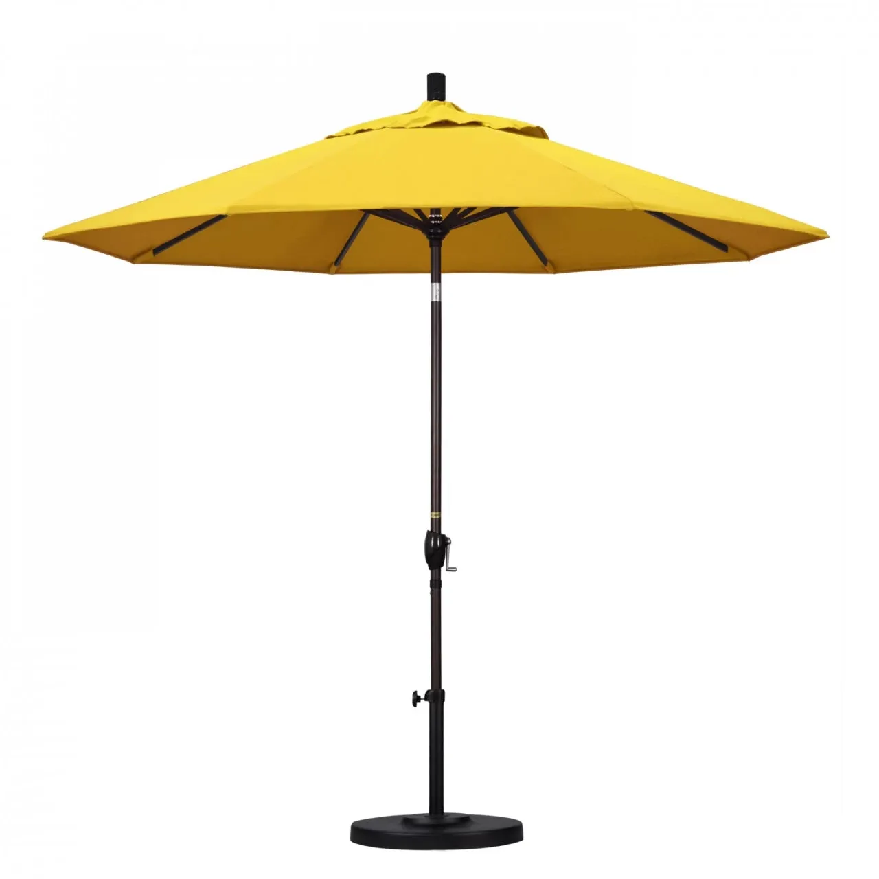 California Umbrella Pacific Trail Series 9 ft Patio Umbrella - Residential Grade with Push Button Tilt and Crank Lift