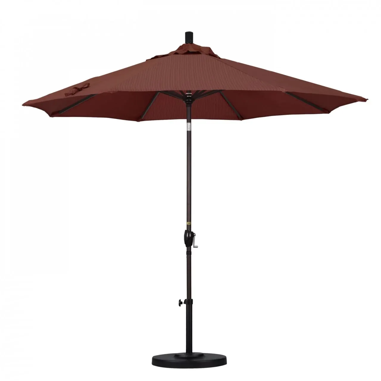 California Umbrella Pacific Trail Series 9 ft Patio Umbrella - Residential Grade with Push Button Tilt and Crank Lift