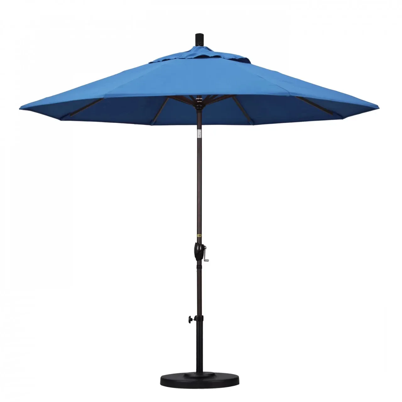California Umbrella Pacific Trail Series 9 ft Patio Umbrella - Residential Grade with Push Button Tilt and Crank Lift