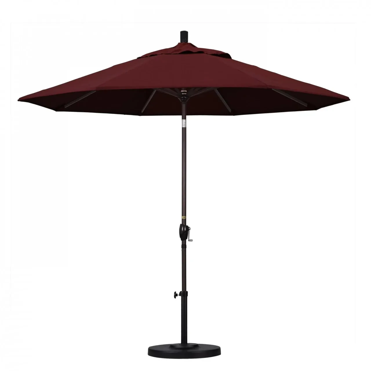 California Umbrella Pacific Trail Series 9 ft Patio Umbrella - Residential Grade with Push Button Tilt and Crank Lift
