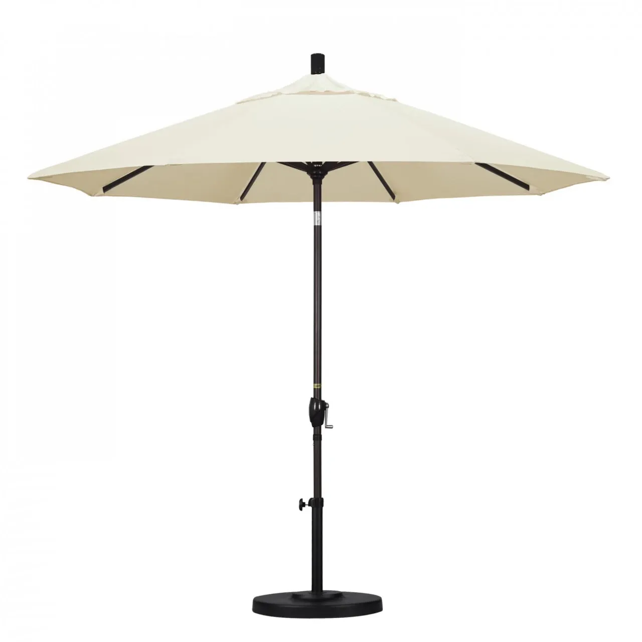 California Umbrella Pacific Trail Series 9 ft Patio Umbrella - Residential Grade with Push Button Tilt and Crank Lift