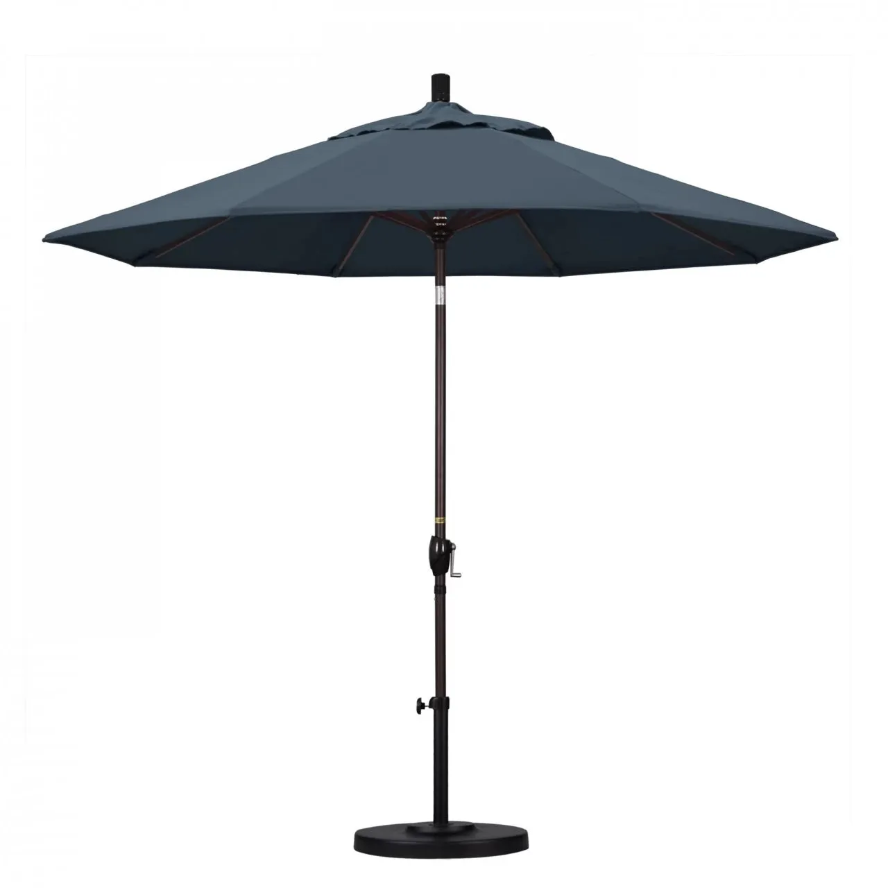 California Umbrella Pacific Trail Series 9 ft Patio Umbrella - Residential Grade with Push Button Tilt and Crank Lift
