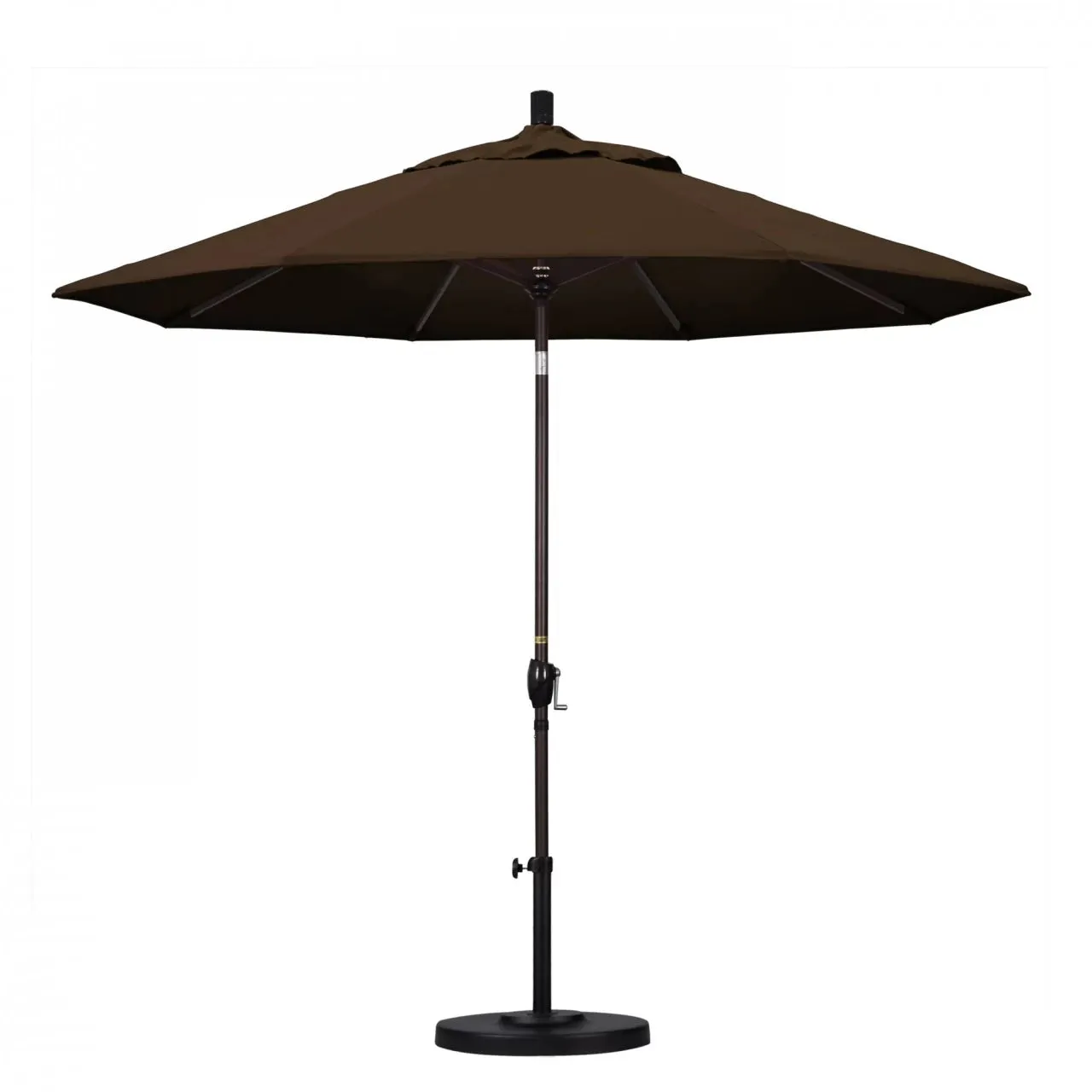 California Umbrella Pacific Trail Series 9 ft Patio Umbrella - Residential Grade with Push Button Tilt and Crank Lift