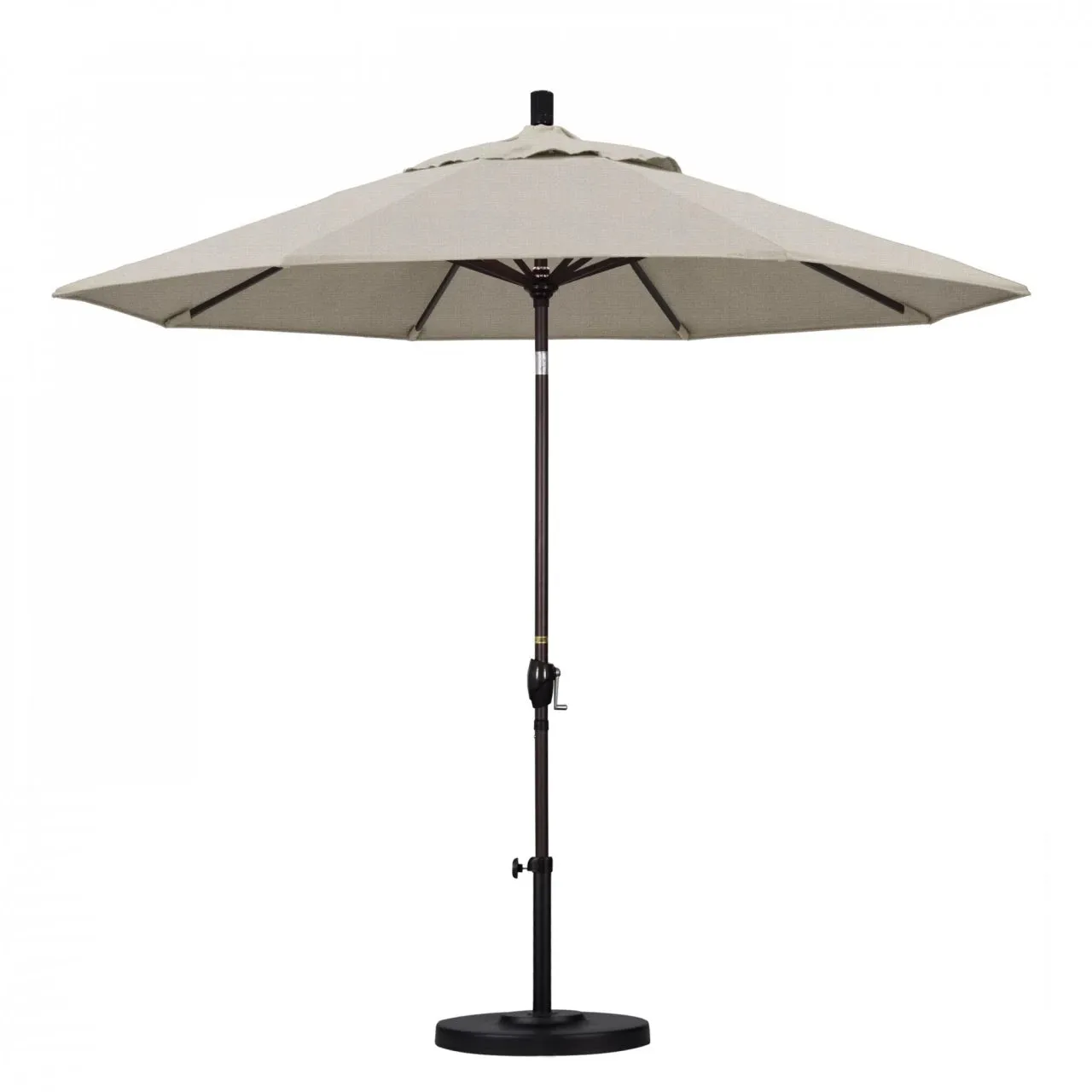 California Umbrella Pacific Trail Series 9 ft Patio Umbrella - Residential Grade with Push Button Tilt and Crank Lift