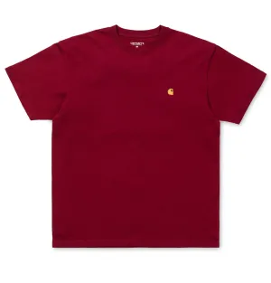 Carhartt WIP S/S Chase T-Shirt – Mulberry/Gold