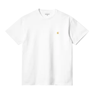 Carhartt WIP S/S Chase T-Shirt - White / Gold