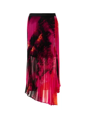 Chiffon Printed Asymmetric Skirt