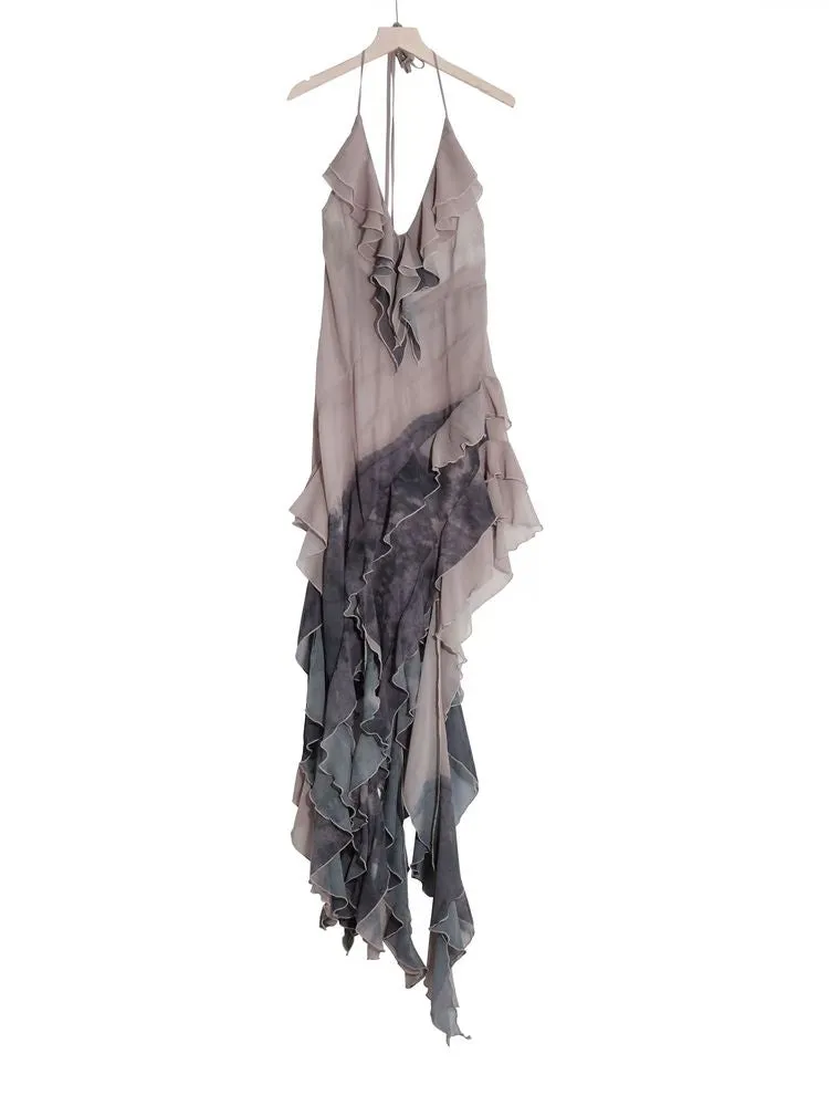 Chiffon suspender skirt【s0000009448】