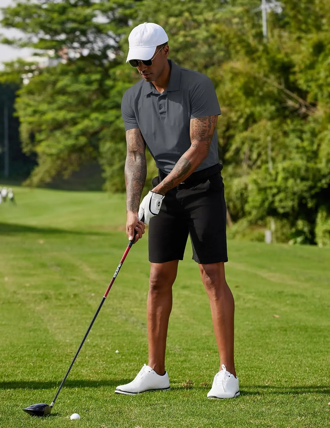 COOFANDY Men's Polo Shirts Short Sleeve Moisture Wicking Golf Shirt Fashion Casual Collared T-Shirt