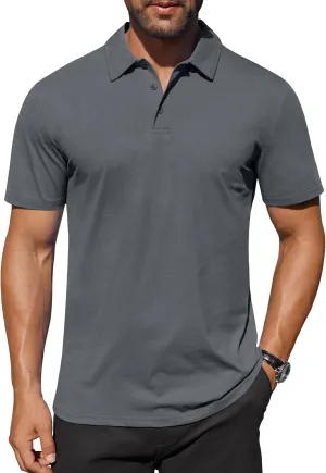 COOFANDY Men's Polo Shirts Short Sleeve Moisture Wicking Golf Shirt Fashion Casual Collared T-Shirt