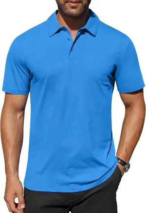 COOFANDY Men's Polo Shirts Short Sleeve Moisture Wicking Golf Shirt Fashion Casual Collared T-Shirt