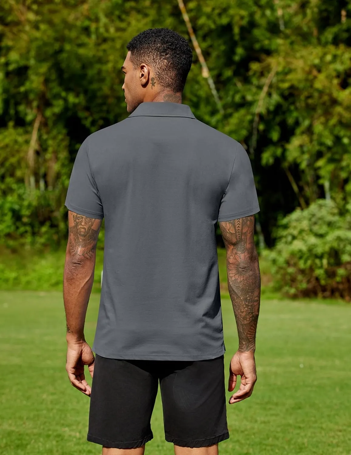 COOFANDY Men's Polo Shirts Short Sleeve Moisture Wicking Golf Shirt Fashion Casual Collared T-Shirt