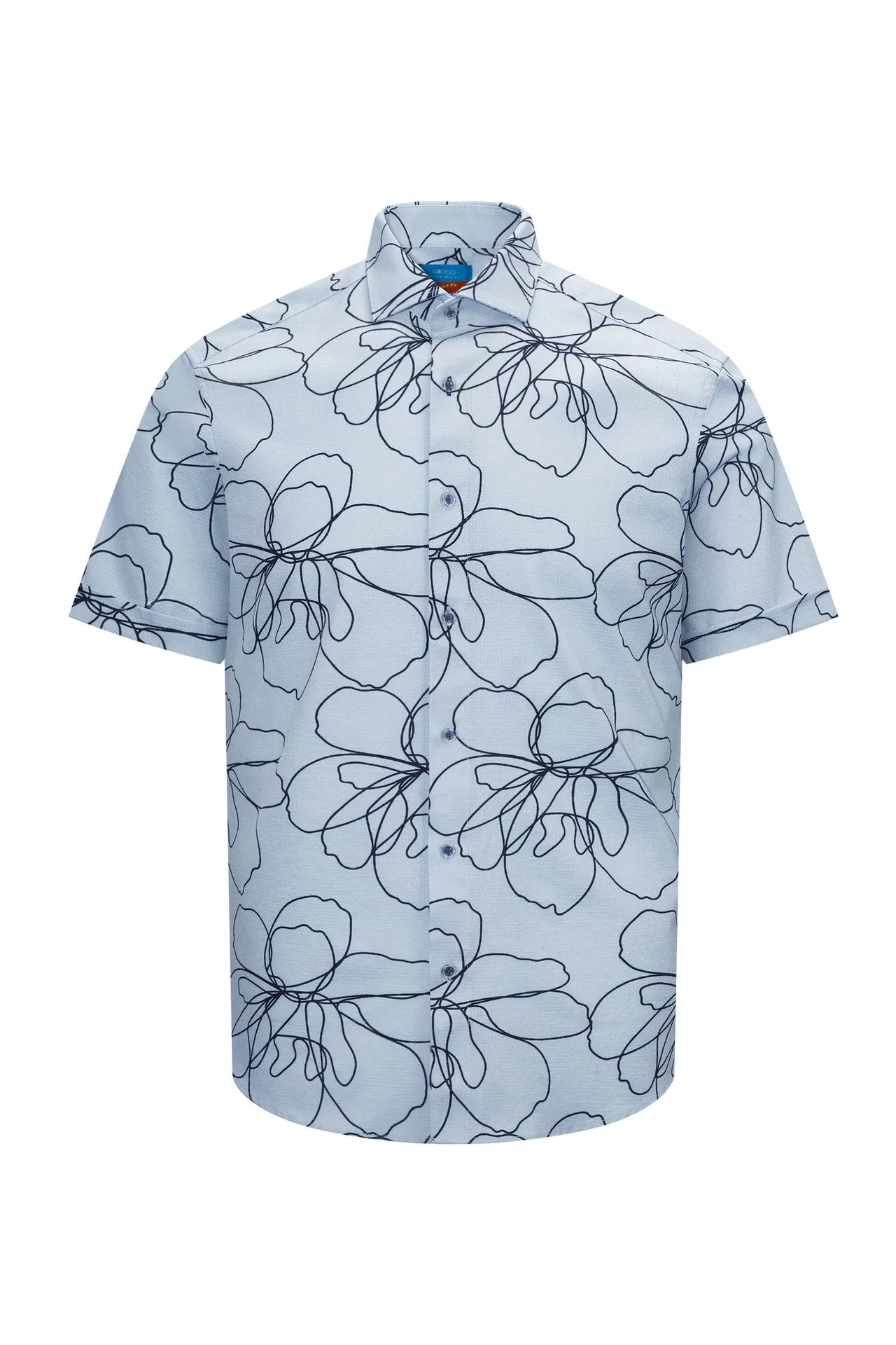 Dry Floral Sketch All Over Print Shirt in Smart Fit