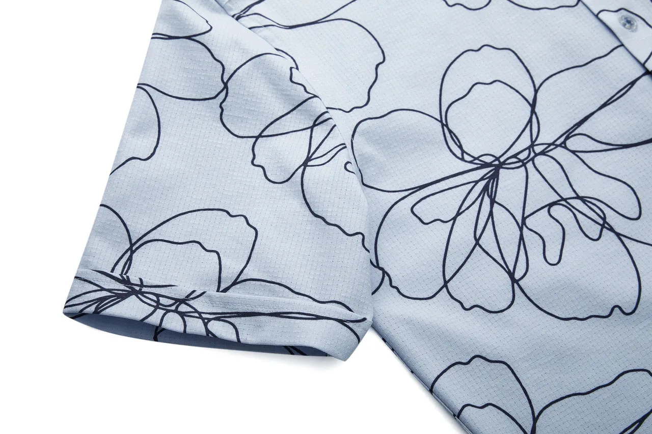 Dry Floral Sketch All Over Print Shirt in Smart Fit