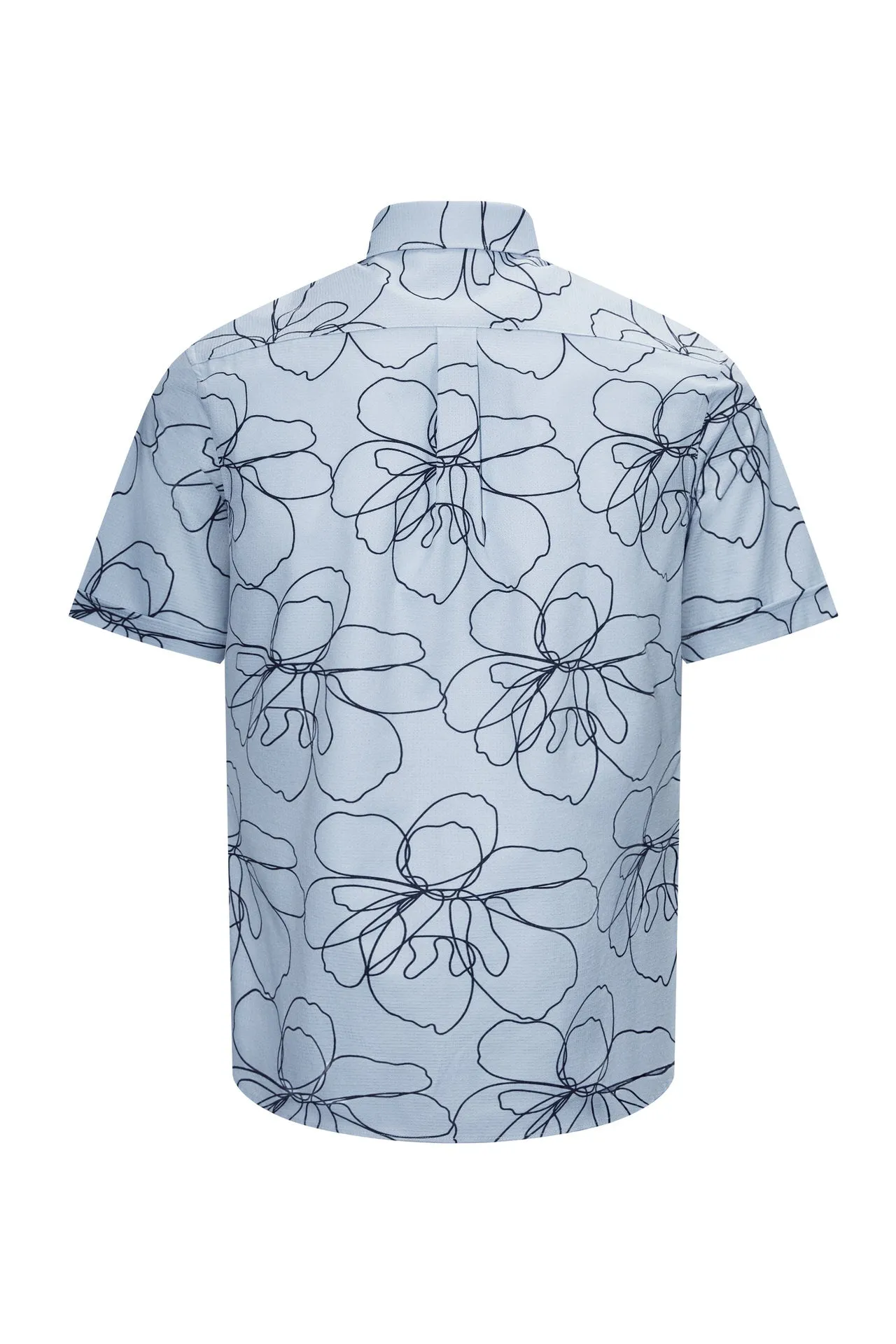Dry Floral Sketch All Over Print Shirt in Smart Fit