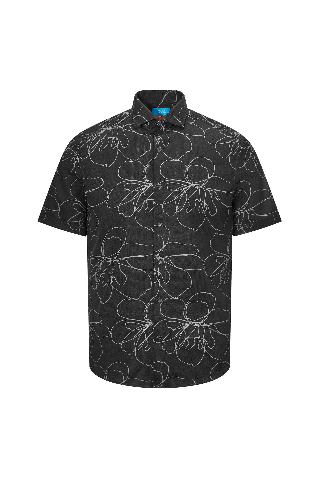 Dry Floral Sketch All Over Print Shirt in Smart Fit