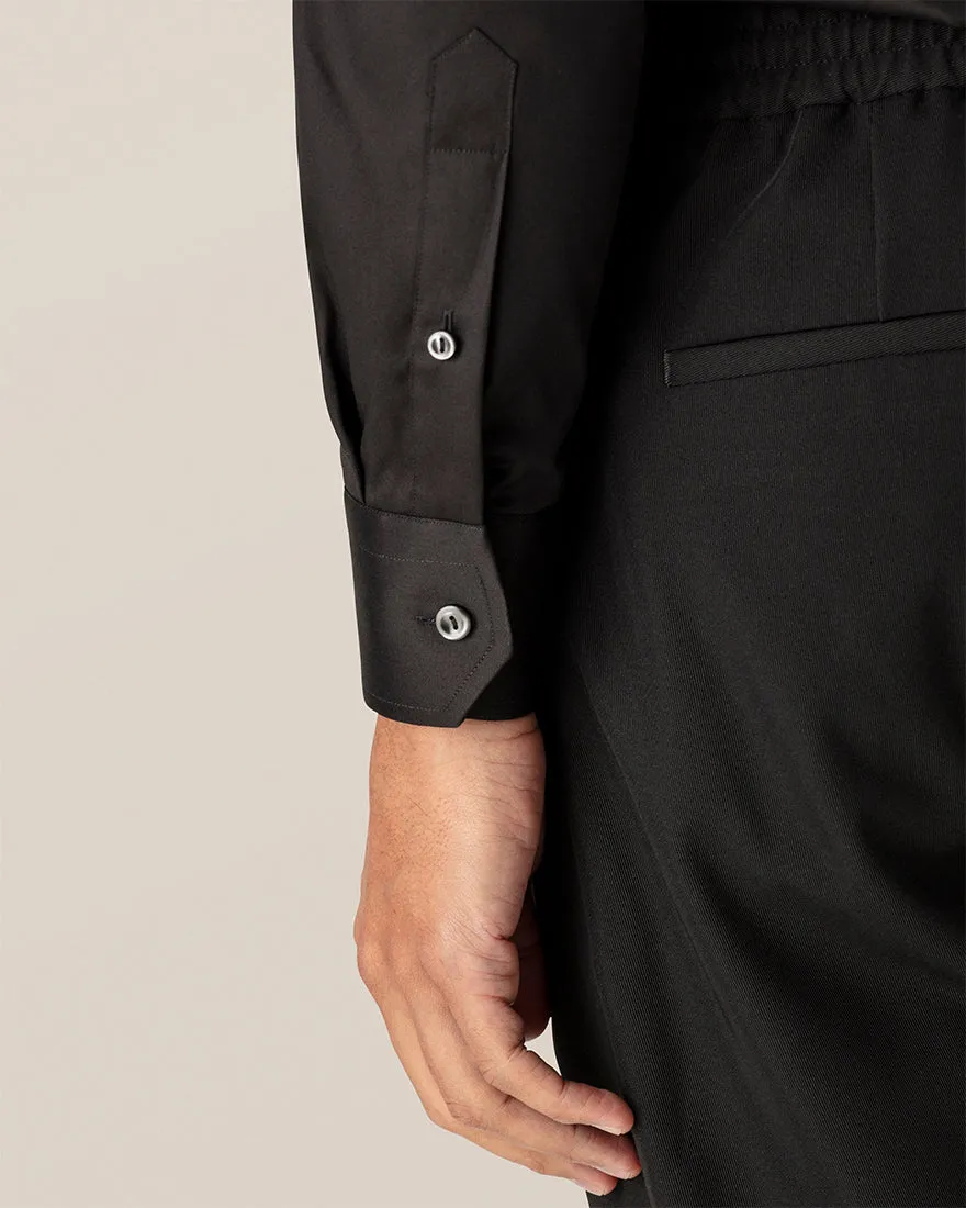 ETON 30007951118 BLACK SIGNATURE TWILL SLIM SC SHIRT
