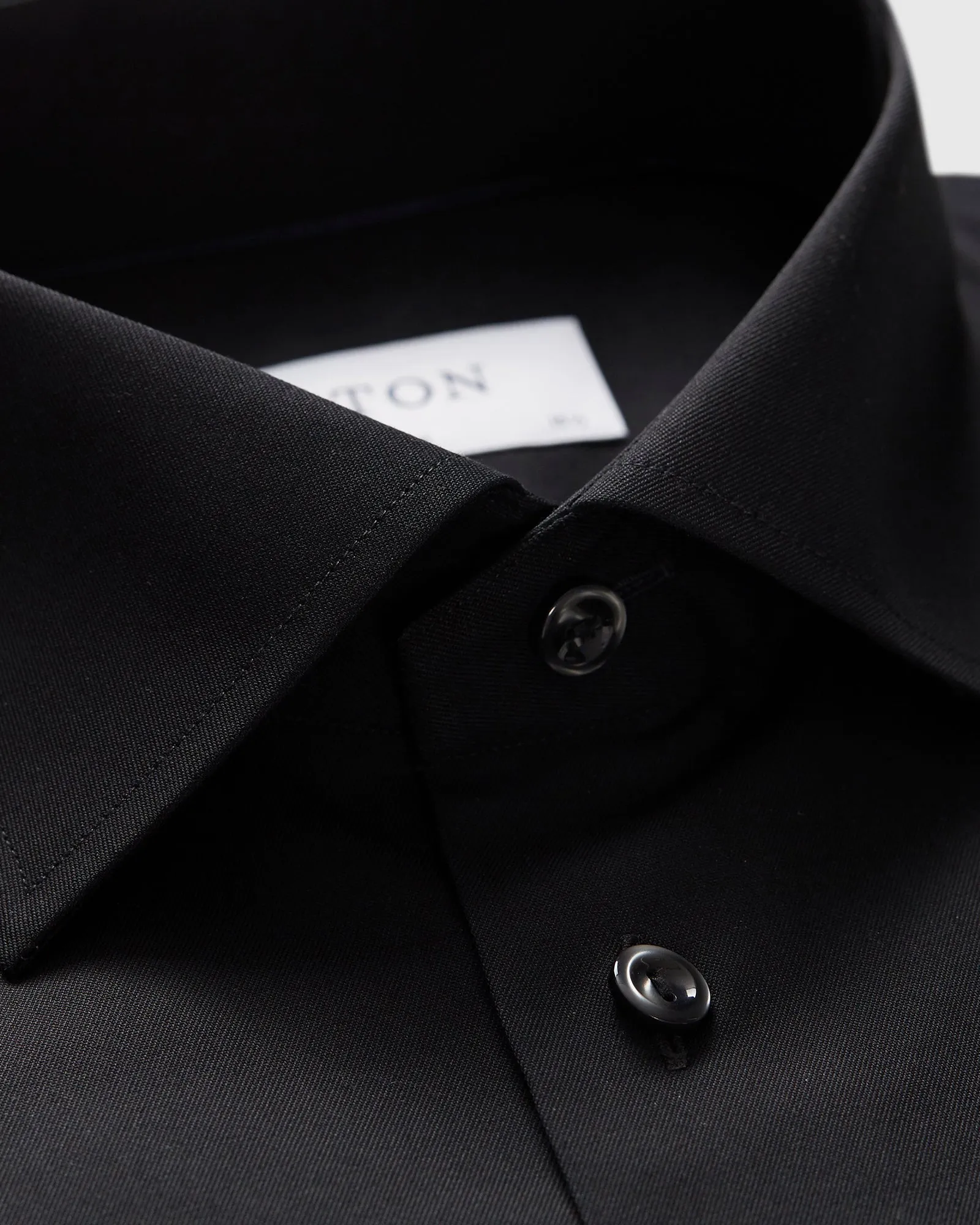 ETON 30007951118 BLACK SIGNATURE TWILL SLIM SC SHIRT