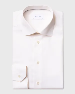 ETON 30007951132 OFF-WHITE SIGNATURE TWILL SLIM SC SHIRT