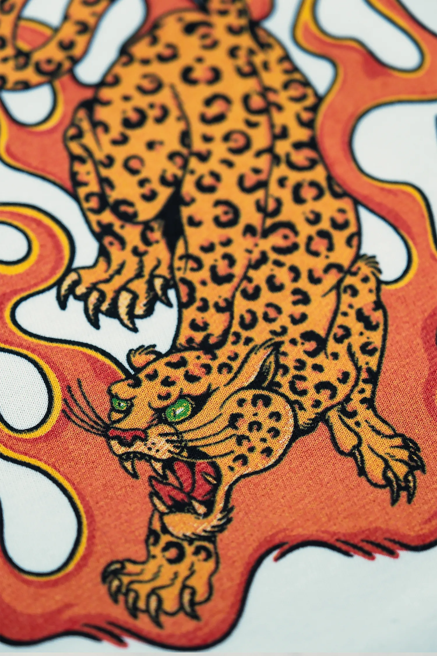 Flaming Jaguar Graphic T-shirt
